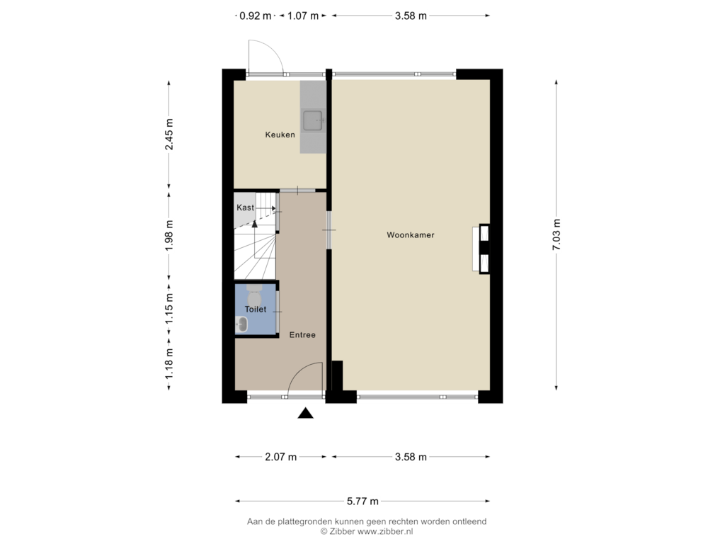 View floorplan of Begane Grond of Cornelis Dopperlaan 34