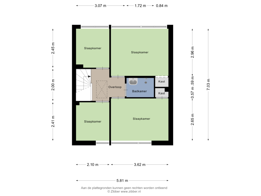 View floorplan of Eerste Verdieping of Cornelis Dopperlaan 34