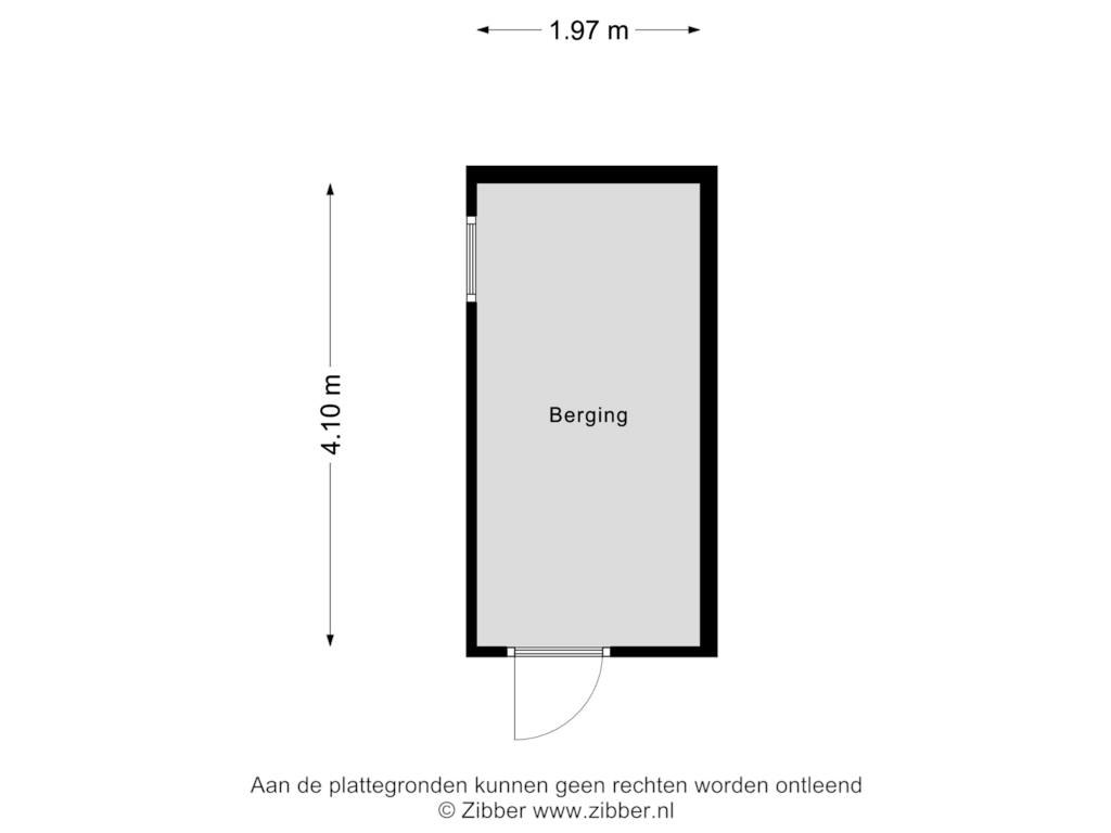 View floorplan of Berging of Cornelis Dopperlaan 34