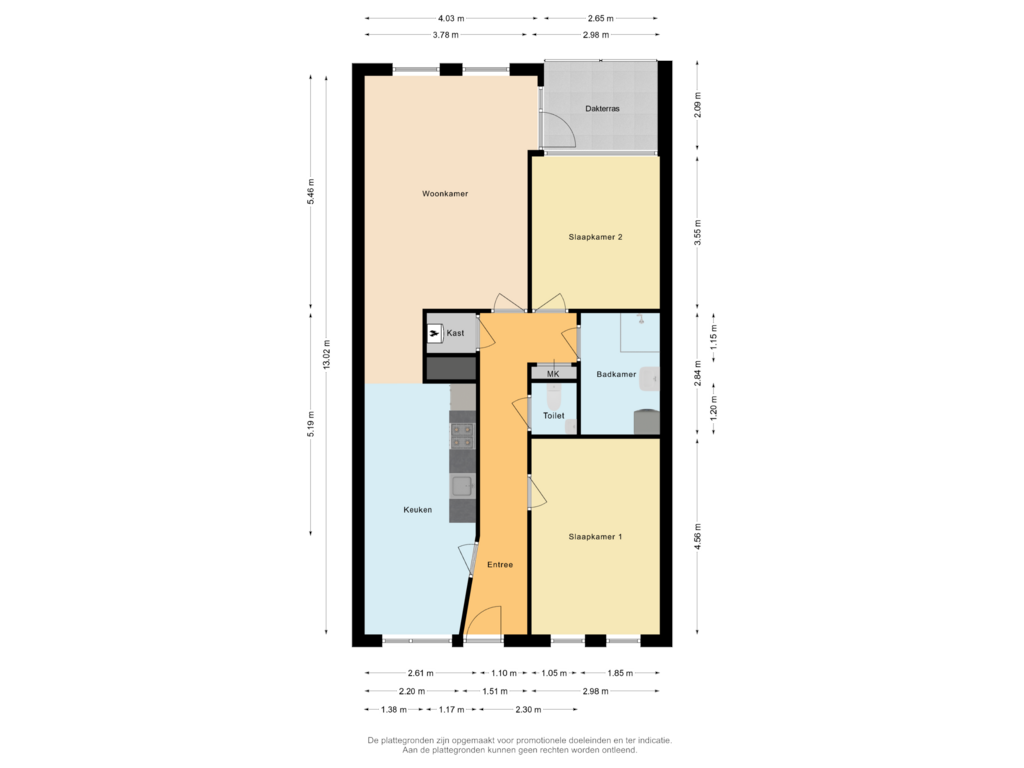 Bekijk plattegrond van Appartement van Koggekade 188