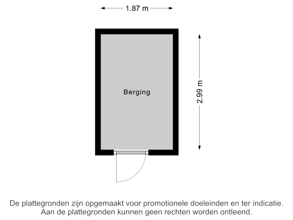 Bekijk plattegrond van Berging van Koggekade 188