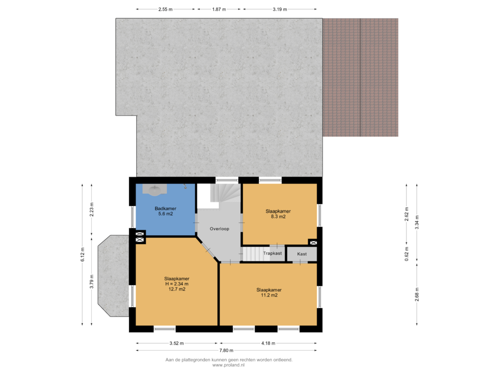 View floorplan of 1e Verdieping of Hôfsleane 58