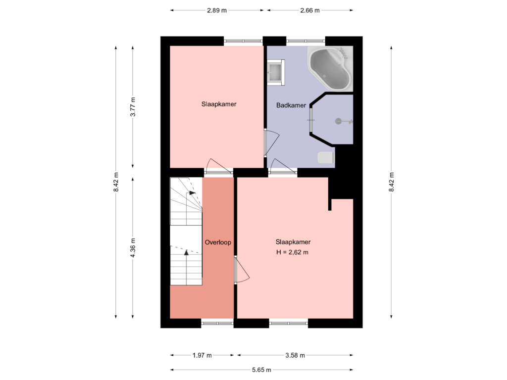 Bekijk plattegrond van 1e verdieping van Veldkuilstraat 21