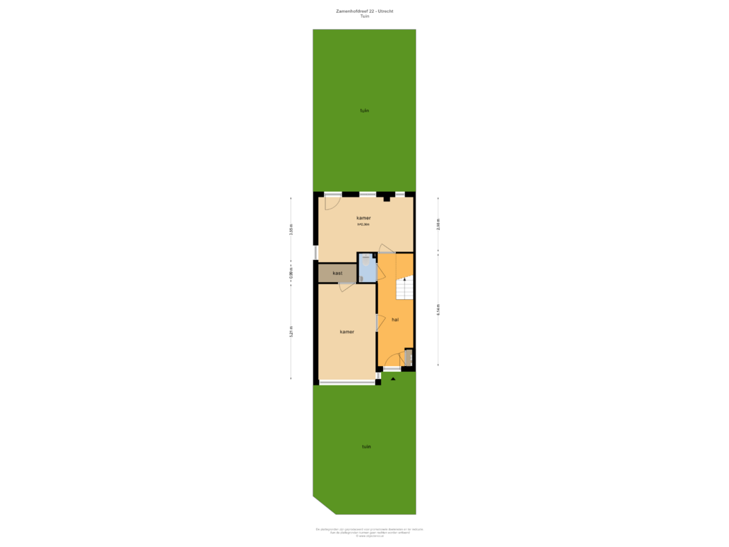 Bekijk plattegrond van TUIN van Zamenhofdreef 22