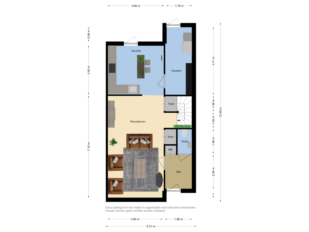 View floorplan of Begane grond of Boelaertstraat 35