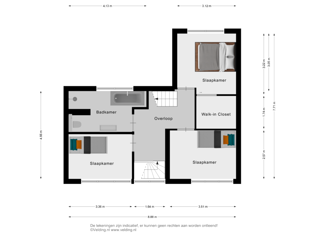 Bekijk plattegrond van Woonlaag 2 van Korenbloemstraat 61