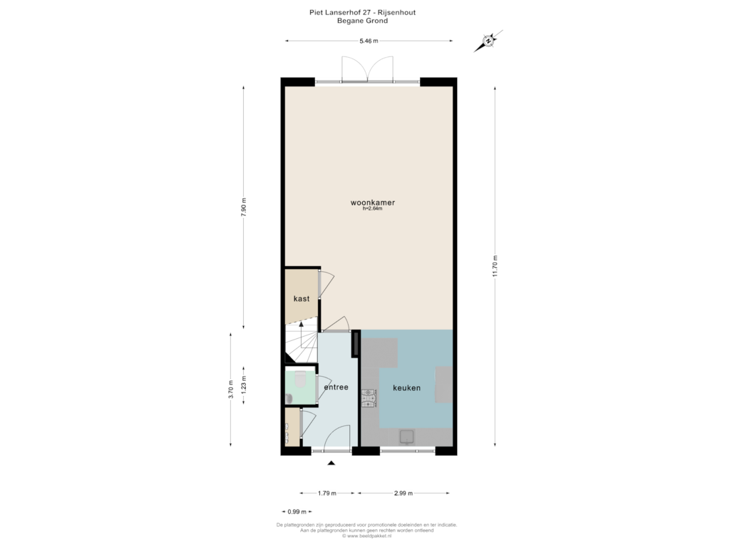 Bekijk plattegrond van BEGANE GROND van Piet Lanserhof 27