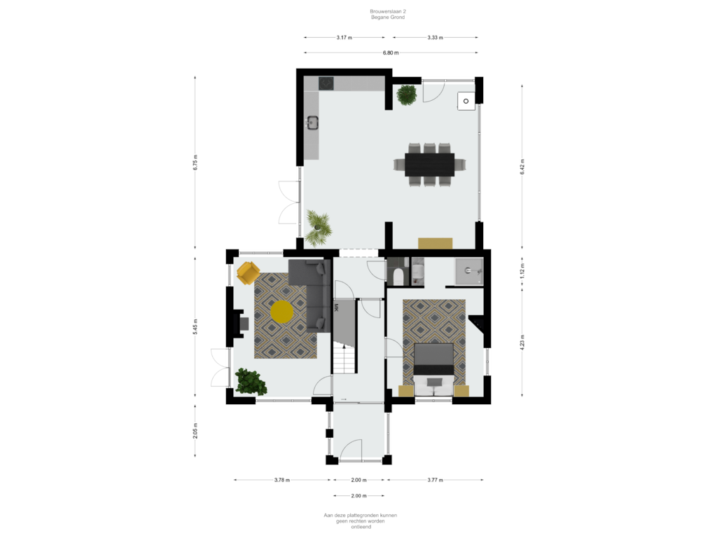 Bekijk plattegrond van Begane Grond van Brouwerslaan 2