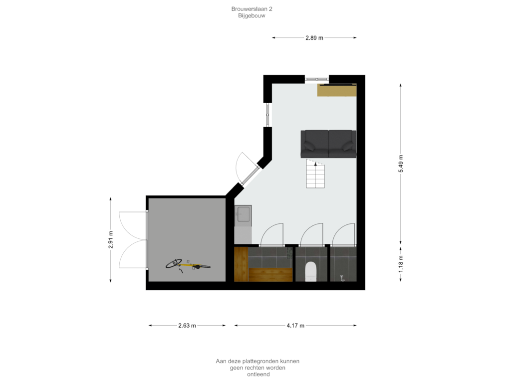 Bekijk plattegrond van Bijgebouw van Brouwerslaan 2