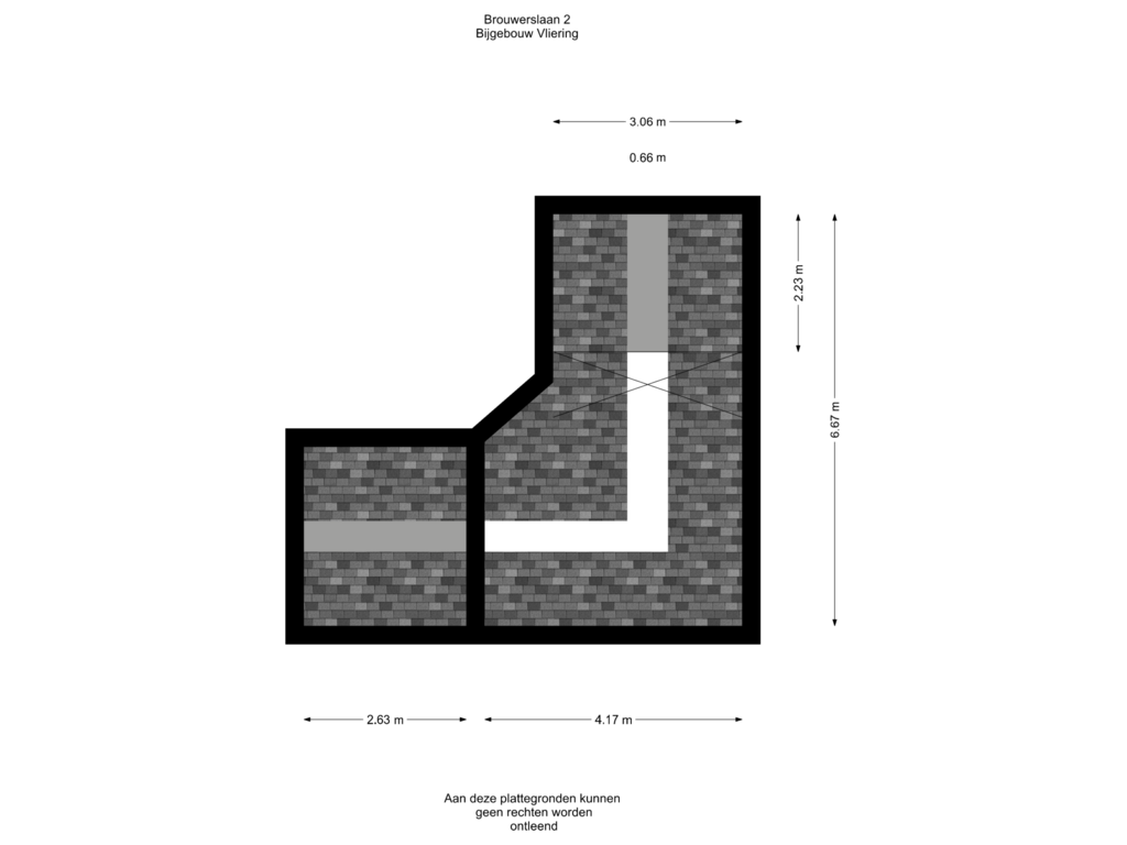 Bekijk plattegrond van Bijgebouw Vliering van Brouwerslaan 2