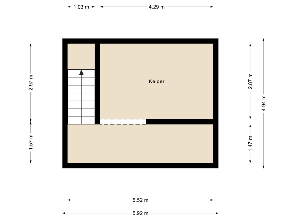 View floorplan of Kelder of Steynlaan 23