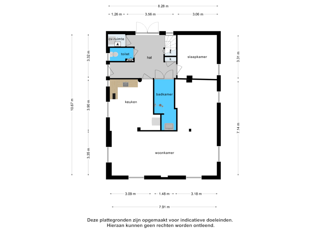 Bekijk plattegrond van Begane grond van Warder 170