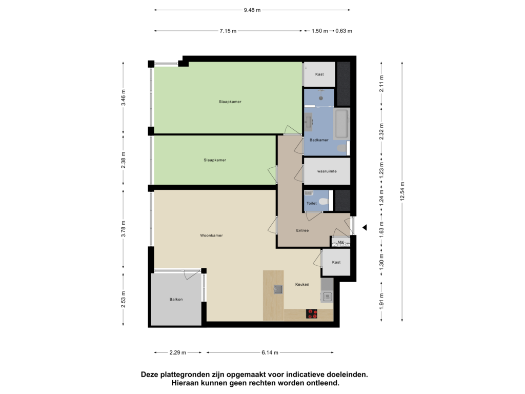 Bekijk plattegrond van Appartement van Piet Smitkade 232