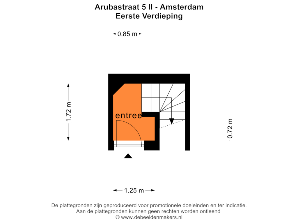 Bekijk plattegrond van EERSTE VERDIEPING van Arubastraat 5-2