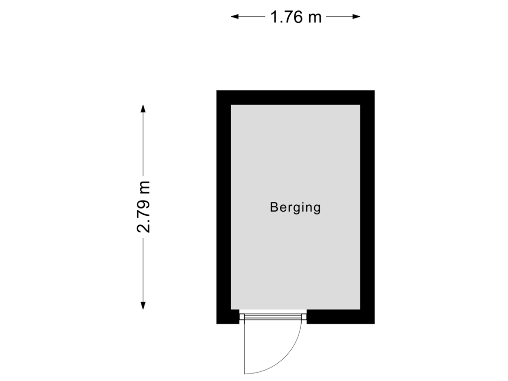 View floorplan of Berging of Heulstraat 28