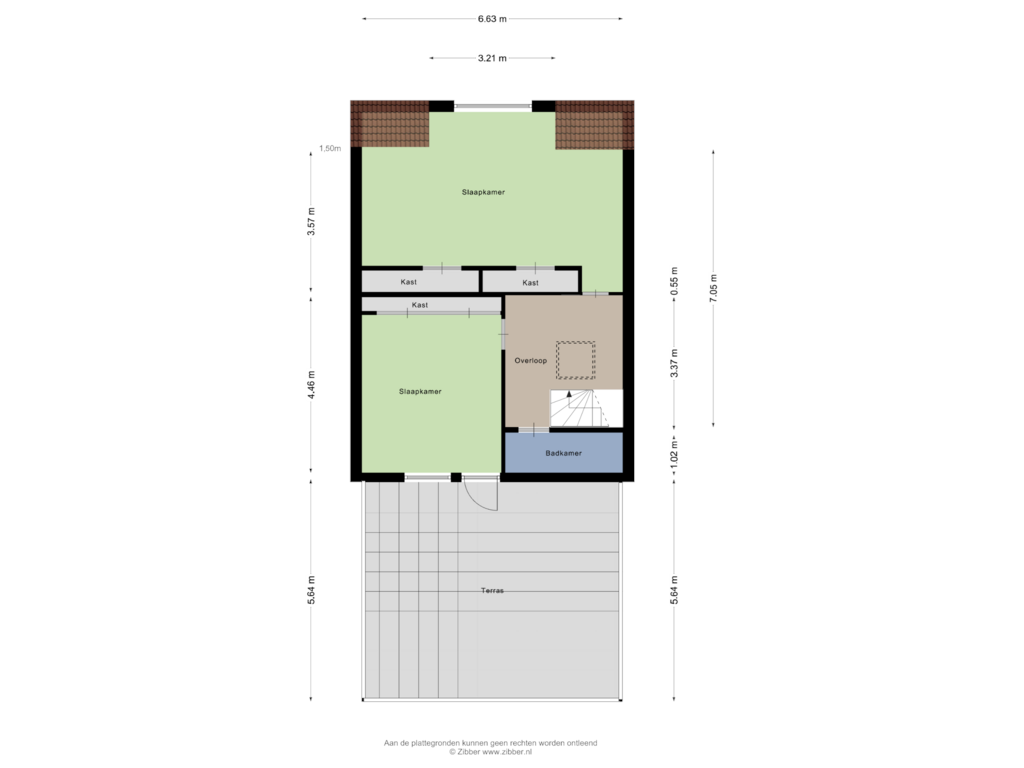 View floorplan of Eerste Verdieping of Achter de Waag 15-A