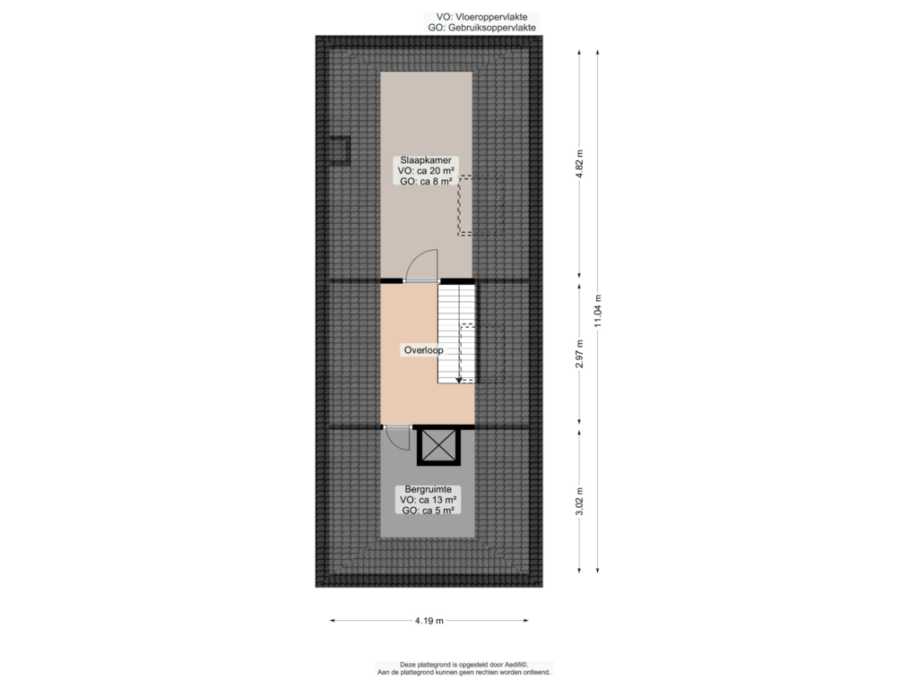 View floorplan of Tweede verdieping of Arwerd 7