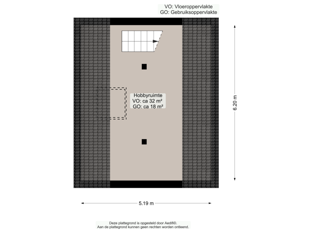 View floorplan of Bijgebouw verdieping of Arwerd 7