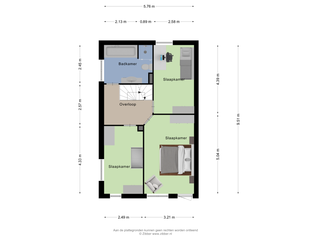 Bekijk plattegrond van Eerste Verdieping van Kerkewijk 57