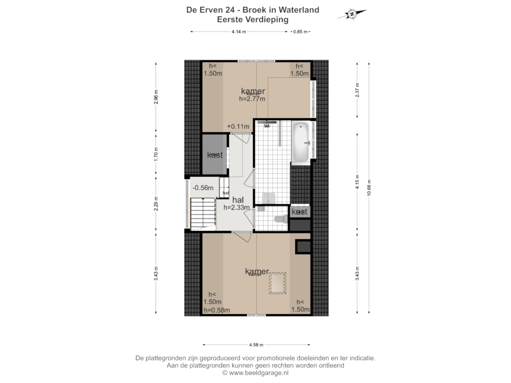 View floorplan of Eerste Verdieping of De Erven 24