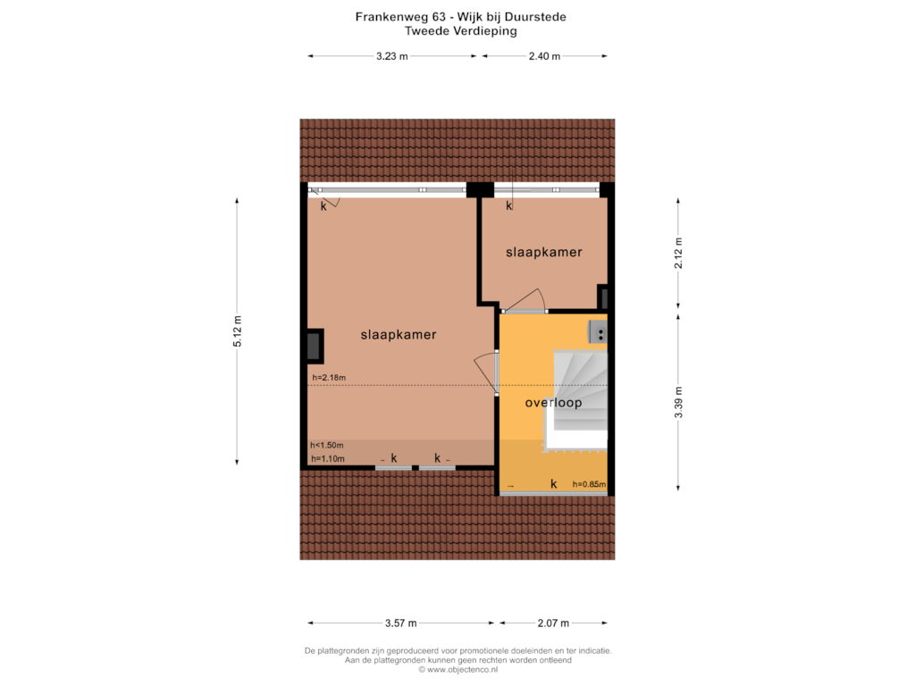 Bekijk plattegrond van Tweede Verdieping van Frankenweg 63