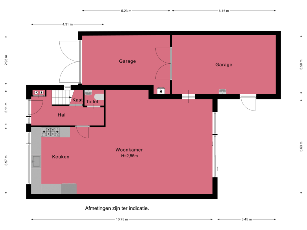 Bekijk plattegrond van Begane grond van Leidsemeerstraat 31