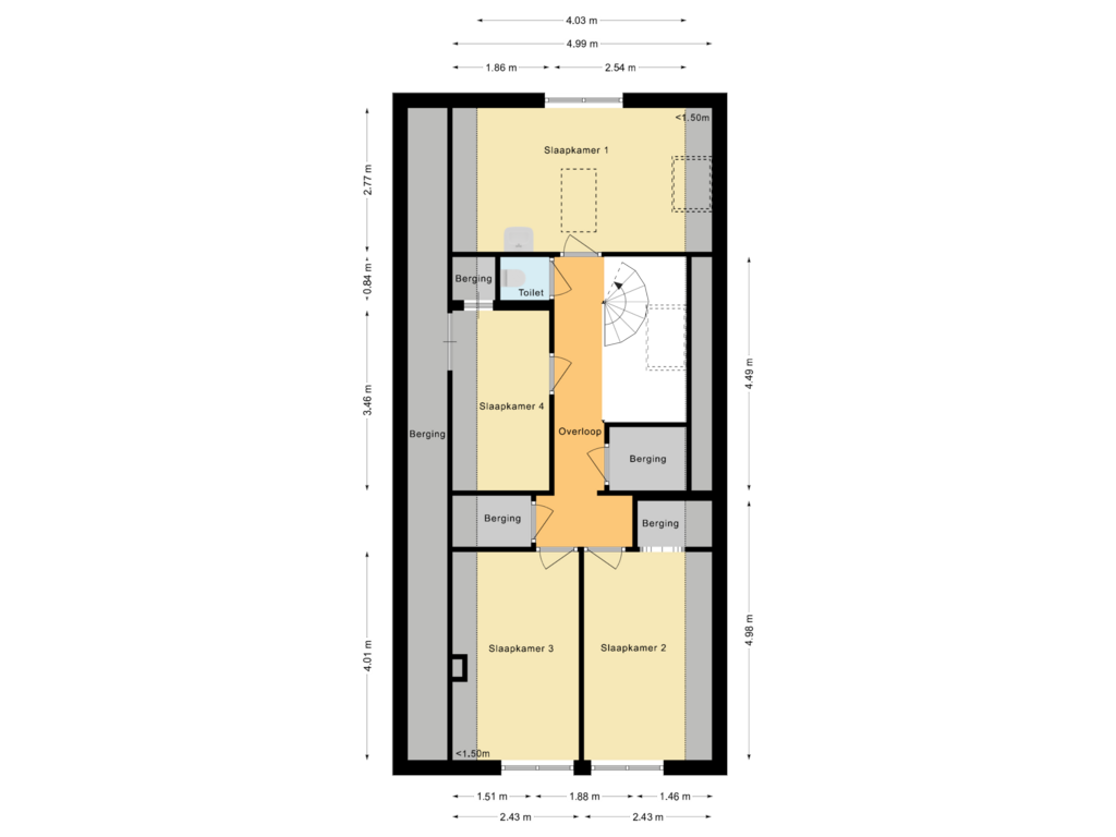 Bekijk plattegrond van Eerste verdieping van Hofland 90