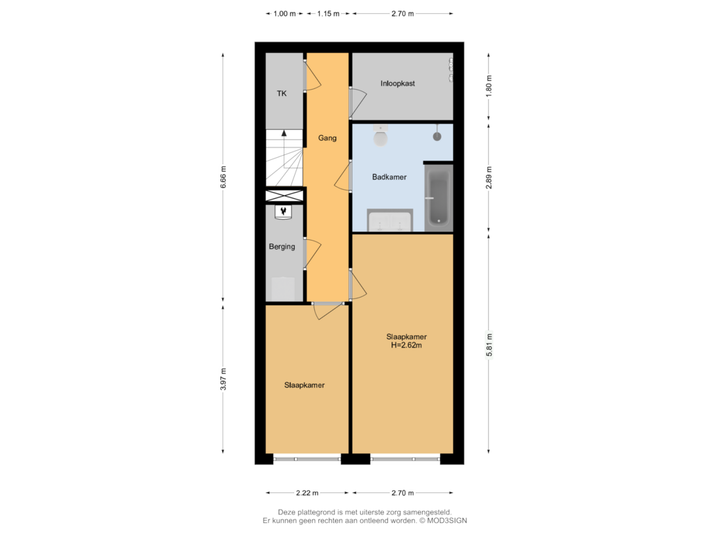 Bekijk plattegrond van Souterrain van Evertsenstraat 4-B