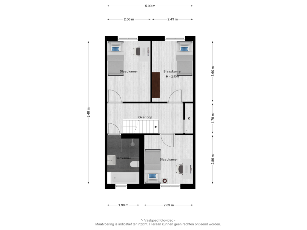 View floorplan of 1e verdieping of Theeheuvellaan 62