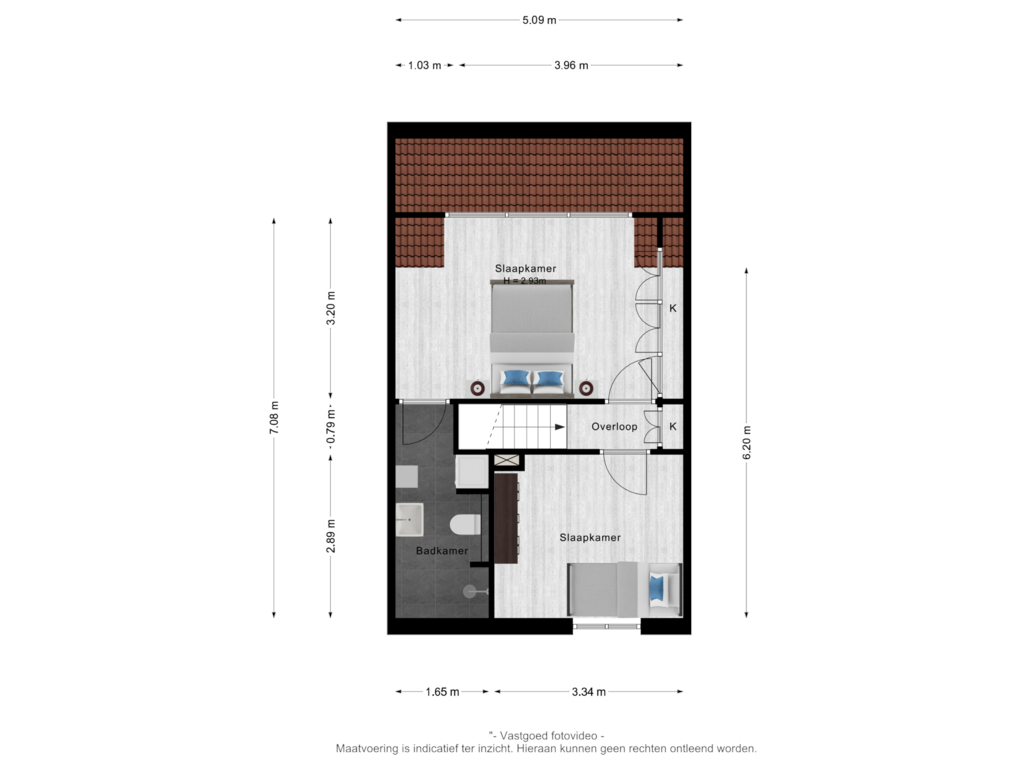 View floorplan of 2e verdieping of Theeheuvellaan 62