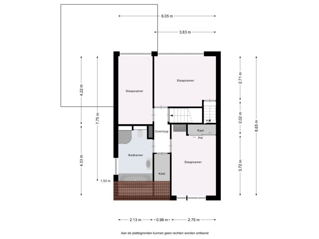 Bekijk plattegrond van Eerste verdieping van De Komme 13