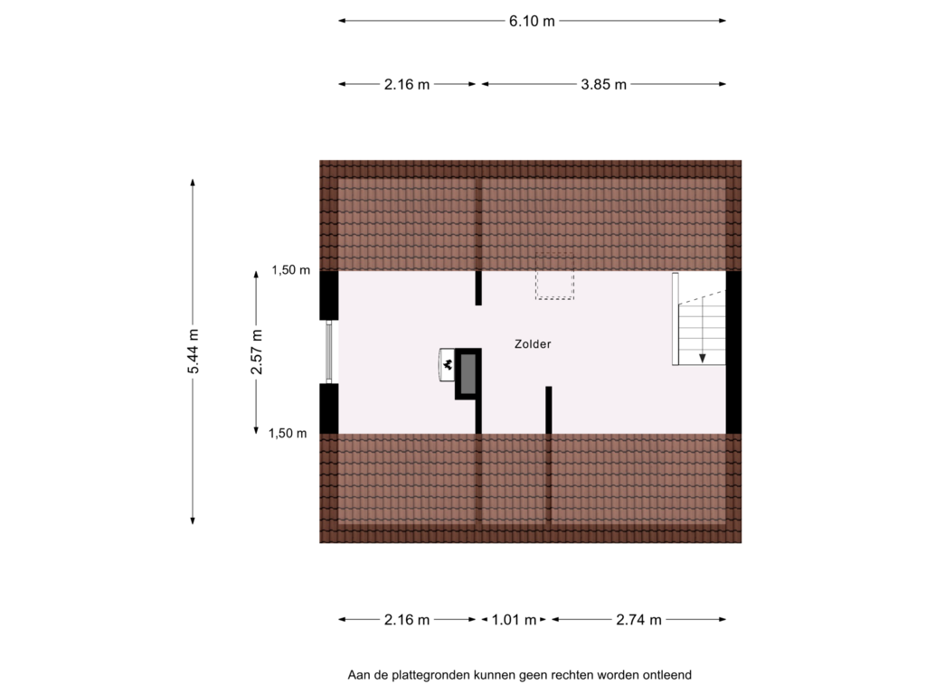 Bekijk plattegrond van Zolder van De Komme 13