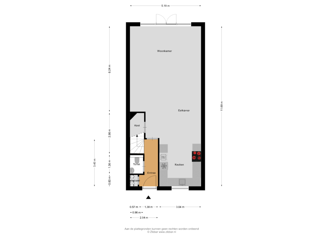 View floorplan of Begane Grond of Rietoever 40