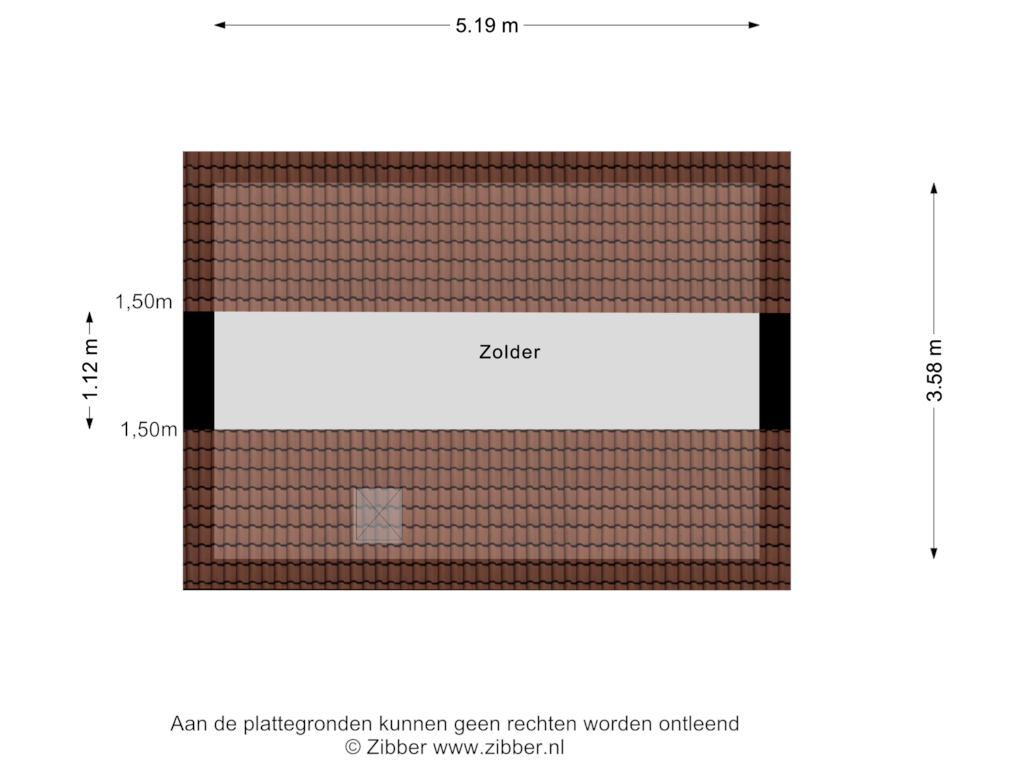 View floorplan of Zolder of Rietoever 40