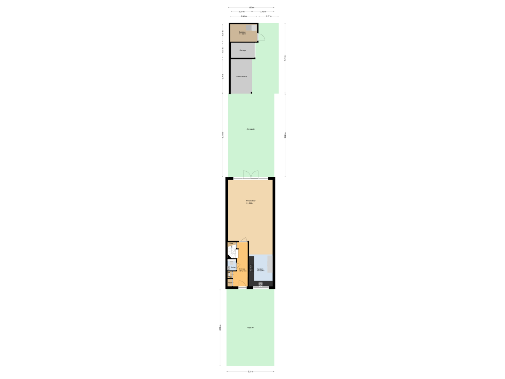 View floorplan of Situatie of Hoflanderweg 206