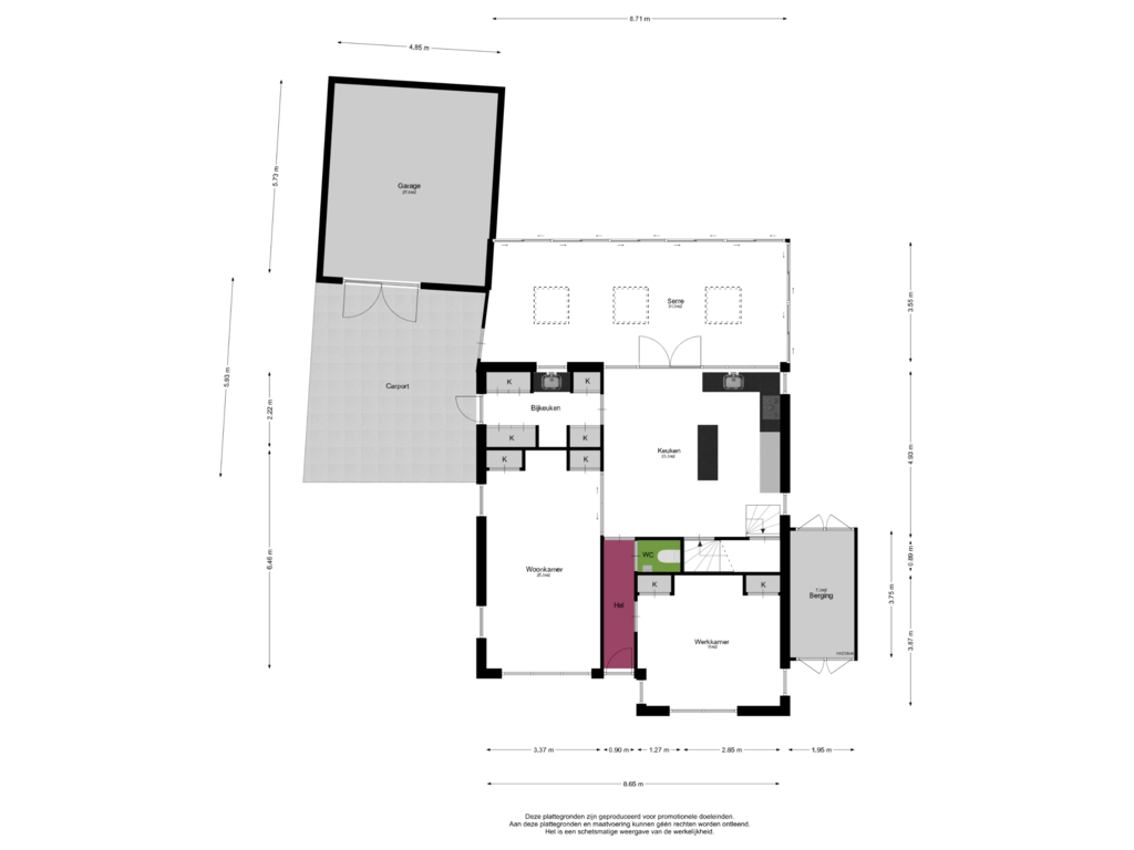 Bekijk plattegrond van Begane Grond van Prinses Marijkelaan 19