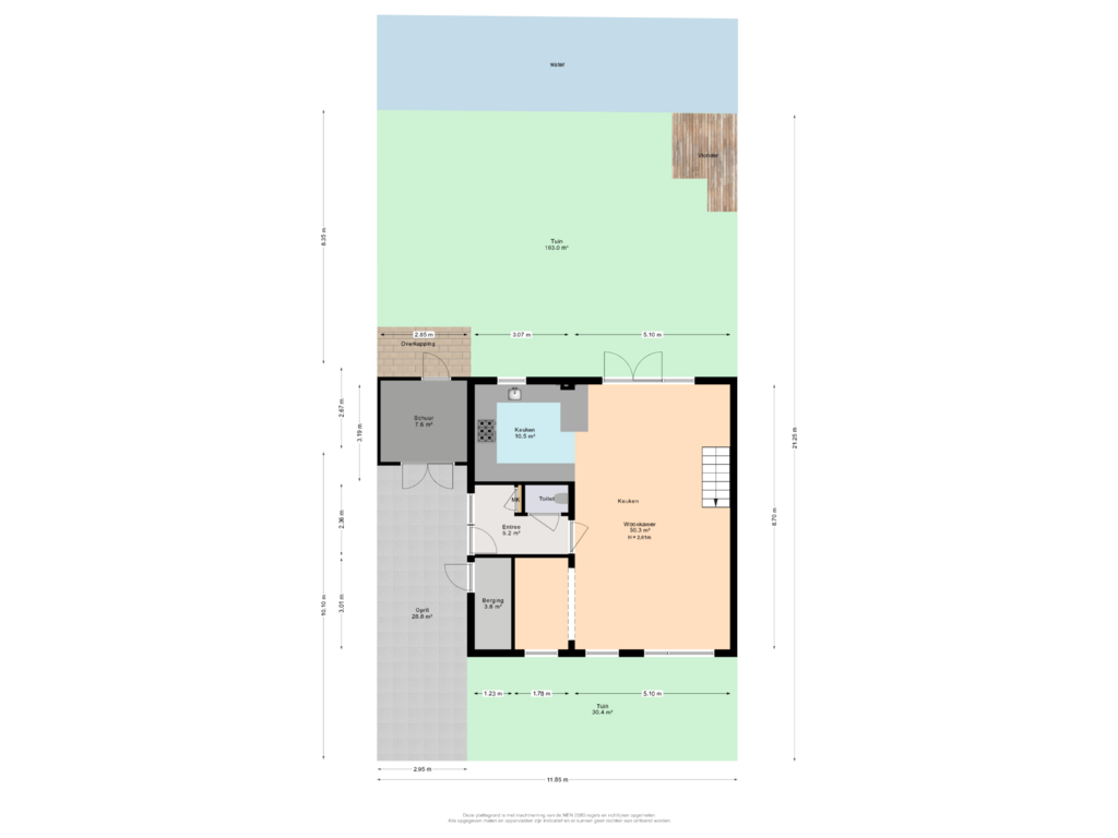 View floorplan of Begane grond perceel of Marcus Aureliuslaan 26