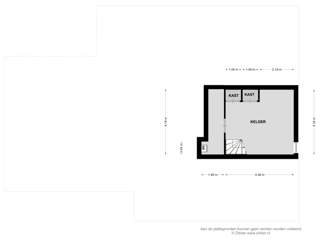 Bekijk plattegrond van Kelder van Grieglaan 14