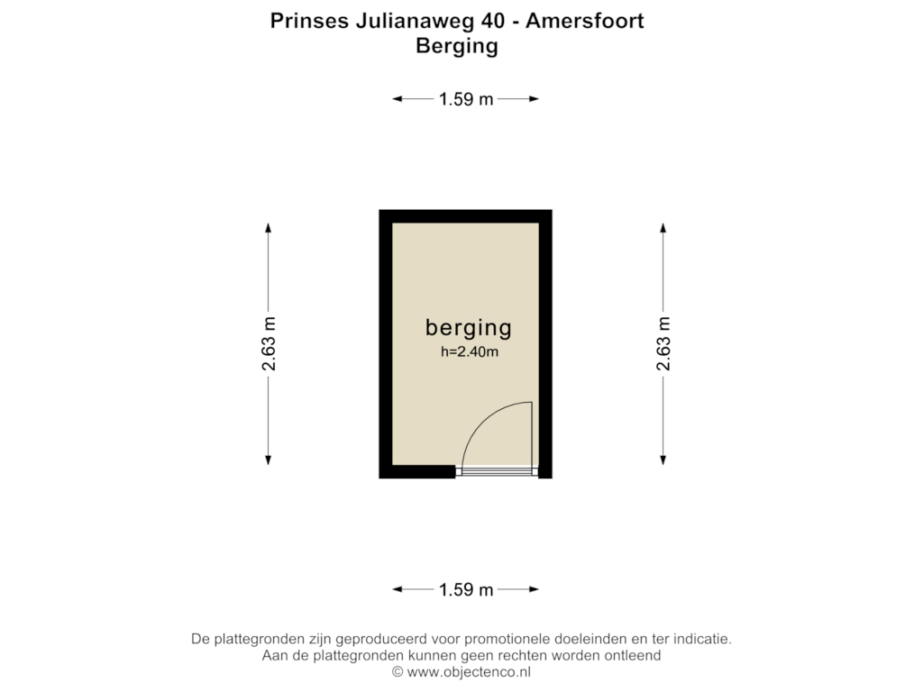 Bekijk plattegrond van Berging van Prinses Julianaplein 40