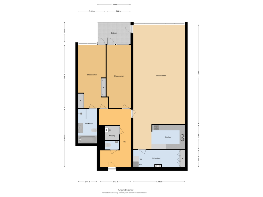 View floorplan of Appartement of IJshof 10