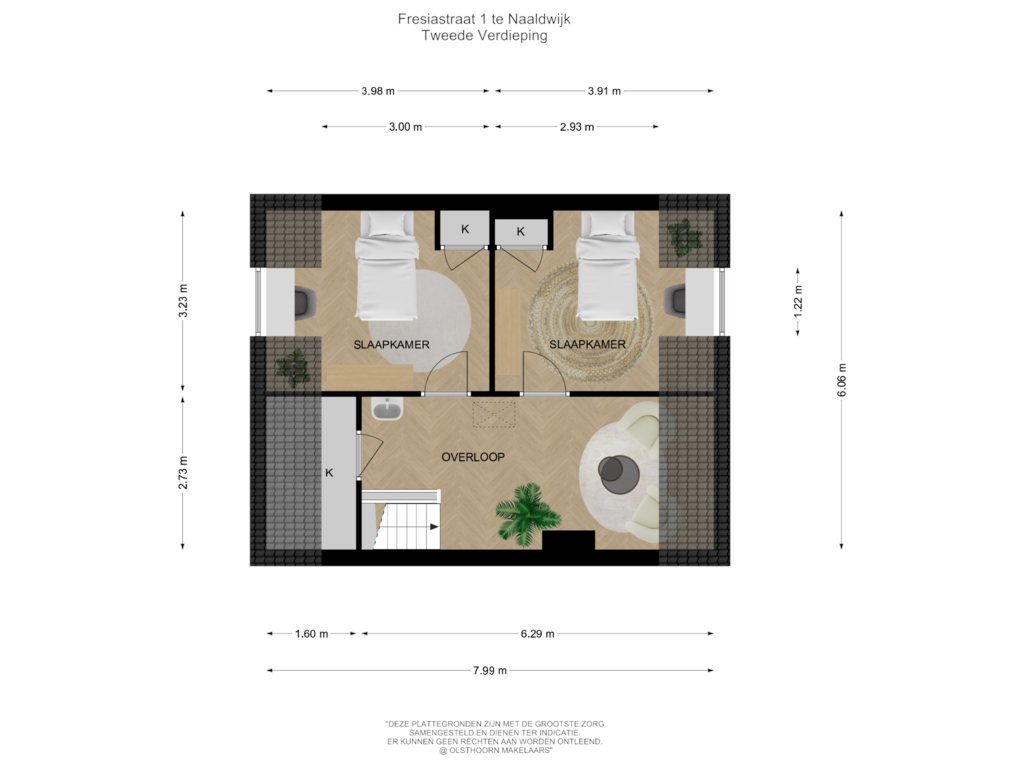 Bekijk plattegrond van Tweede Verdieping van Fresiastraat 1