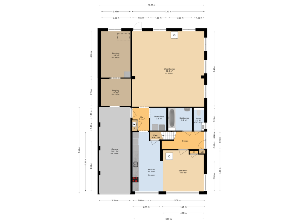 View floorplan of Begane grond of Kadal 58