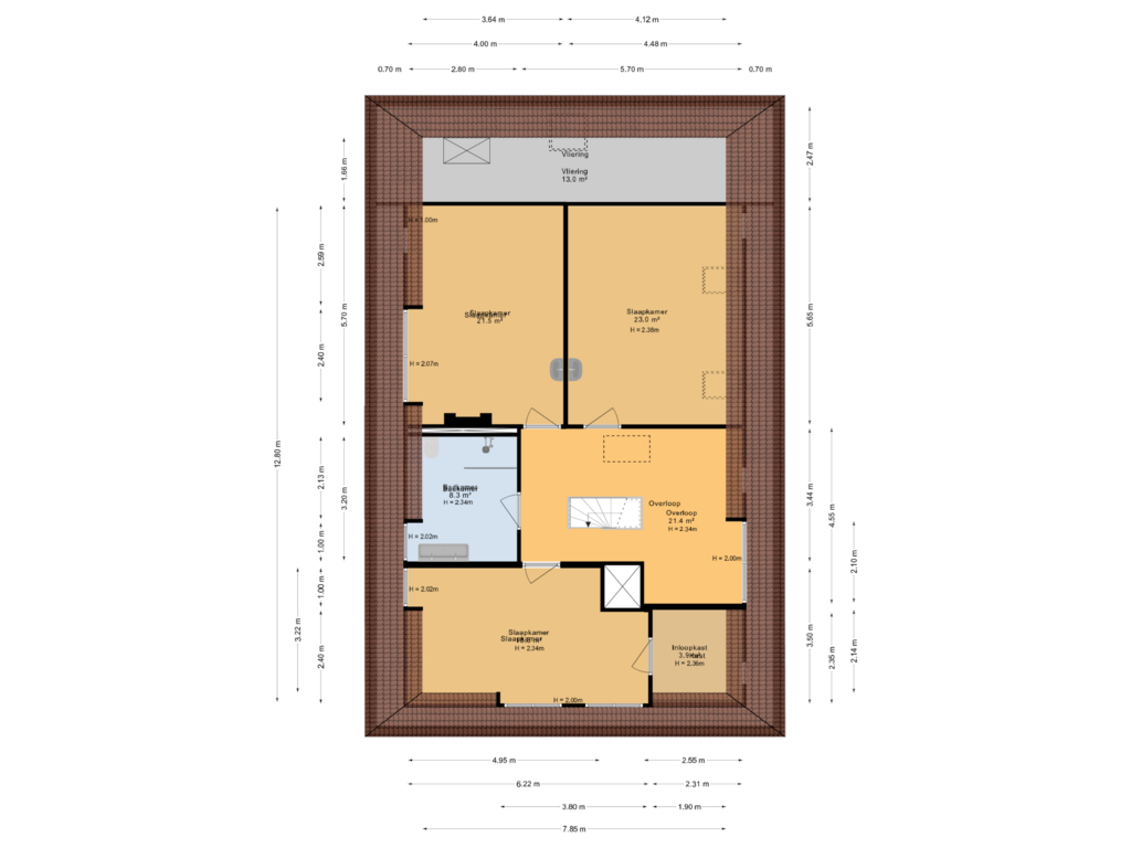 View floorplan of 1e Verdieping of Kadal 58