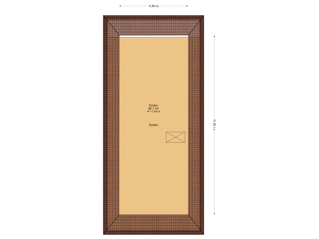 View floorplan of 2e Verdieping of Kadal 58