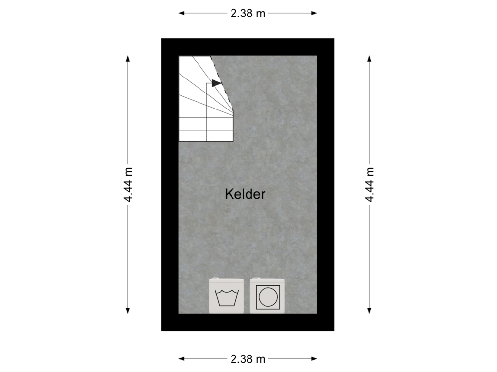 View floorplan of Kelder of Hoolstraat 60