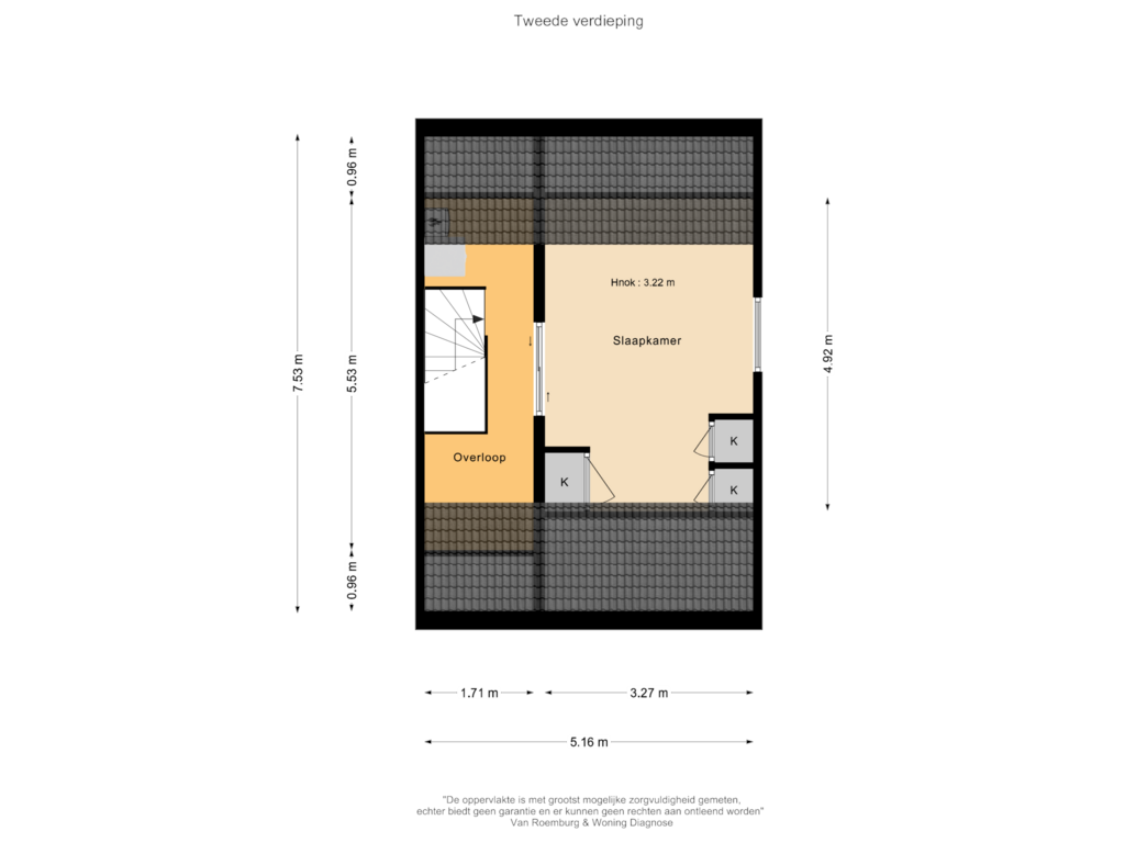 View floorplan of Tweede verdieping of Eger 61