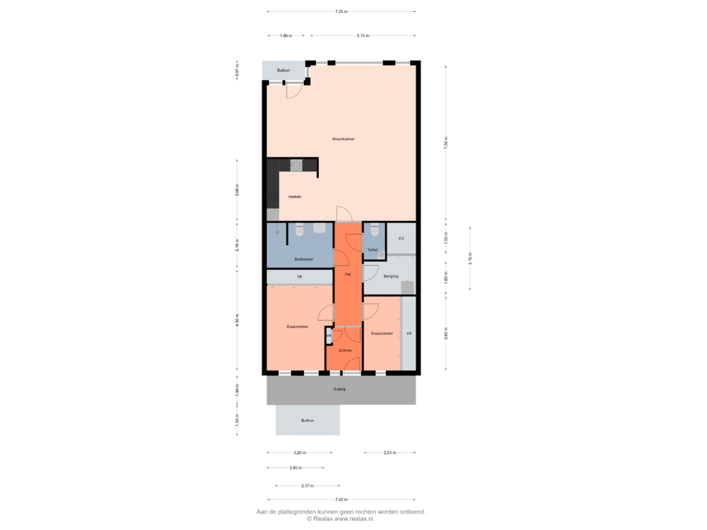 Bekijk plattegrond van Verdieping van Deventerstraat 38-F