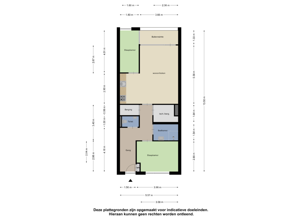 View floorplan of Appartement of Langestraat 98