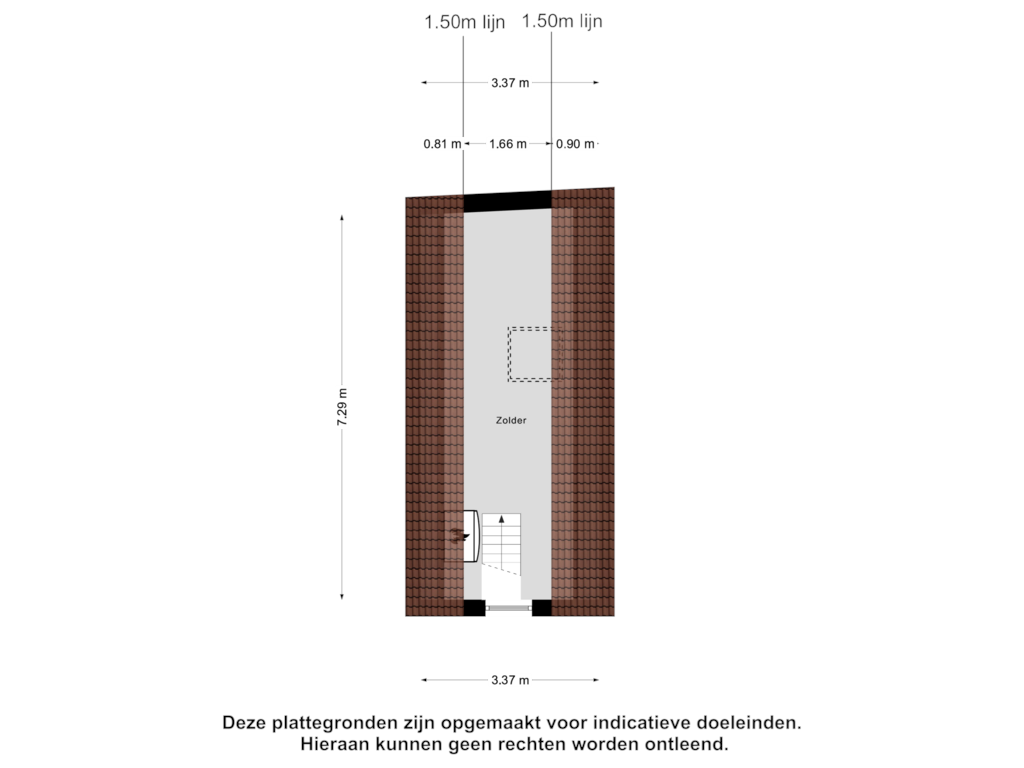 Bekijk plattegrond van Zolder van Wortelstraat 18