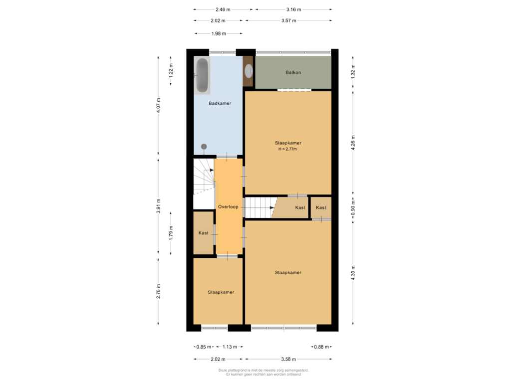 Bekijk plattegrond van Eerste verdieping van Mr. van Coothstraat 58